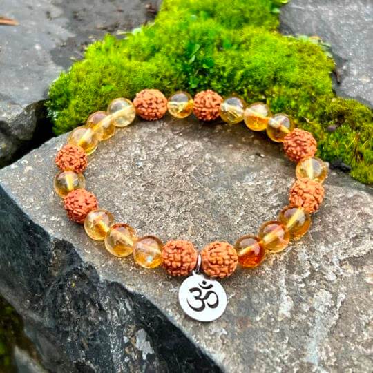 Minerální náramek citrín, rudraksha - ZEN